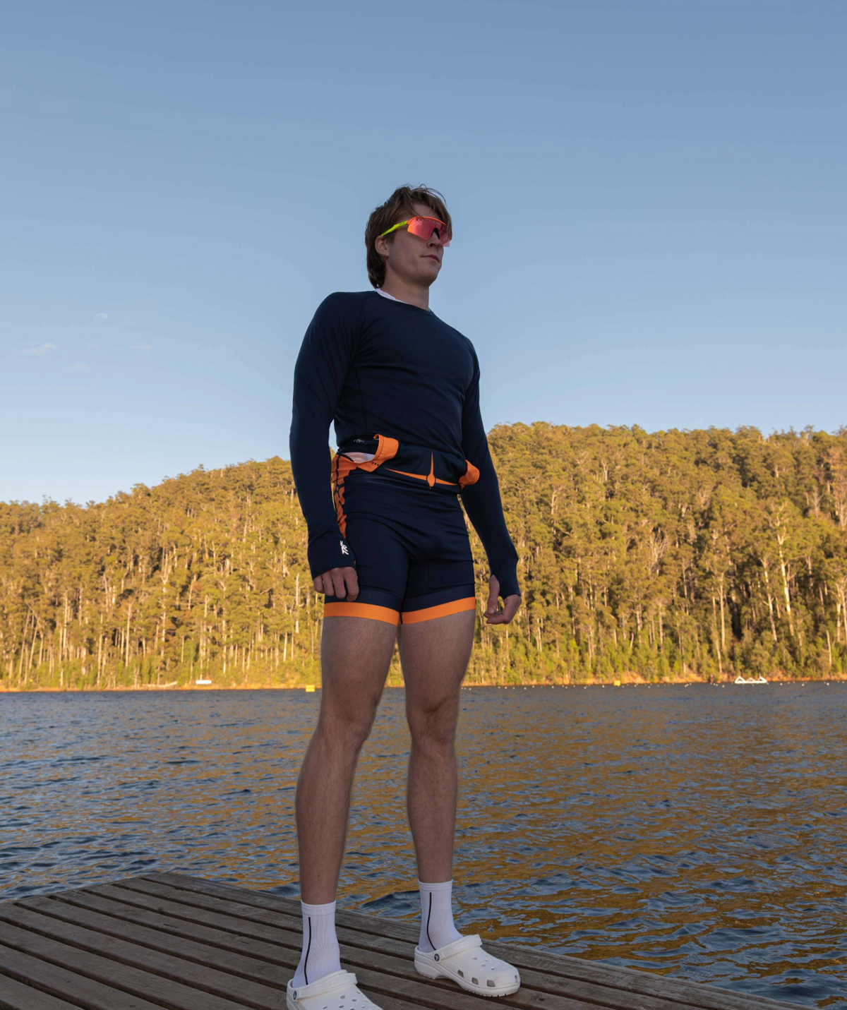 Men's Wreath Pro-Merino Crew - Navy