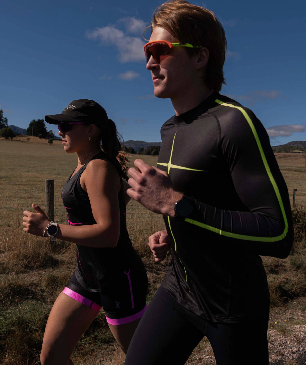Men's Motion Pro LS Base Layer - Black/Neon Yellow