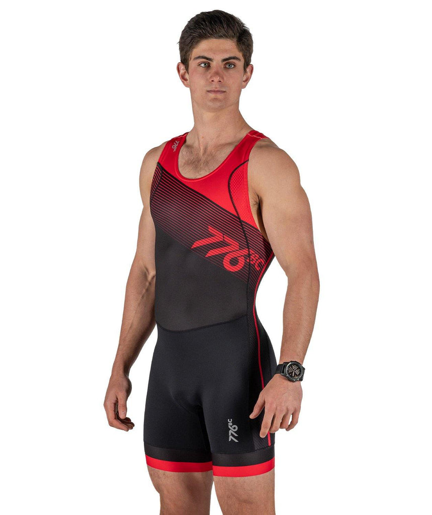 Men's Velocity Pro Rowing Suit - Black/Red - 776BC  - Black, Men's, Red, RETAIL, row, Rowing Suits, Unisuit