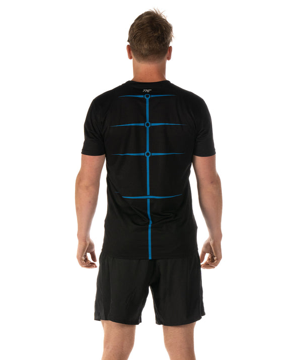Men's Motion Pro Performance 2.0 T-Shirt - Black/Neon Blue
