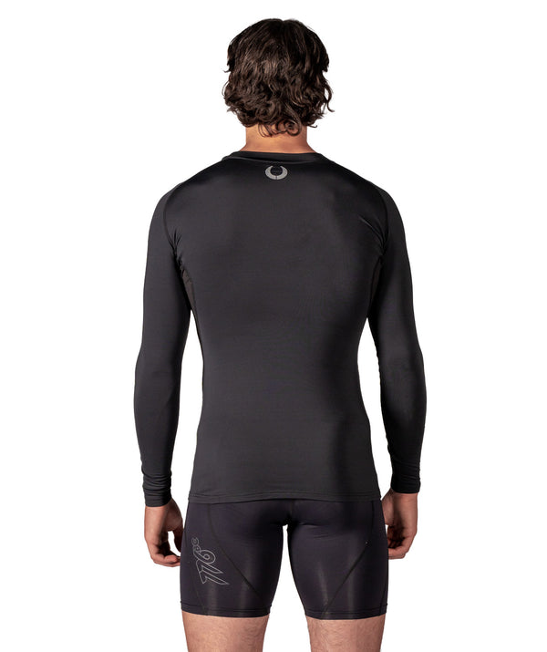 Men's Wreath Winter Base Layer LS - Black