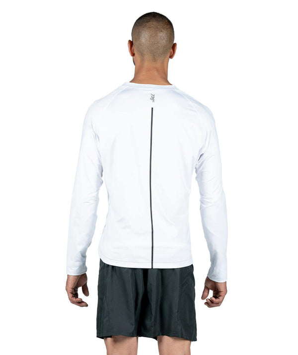 Men's LS Training T-Shirt - White/Black - 776BC  - Black, Long Sleeves, Men's, RETAIL, White