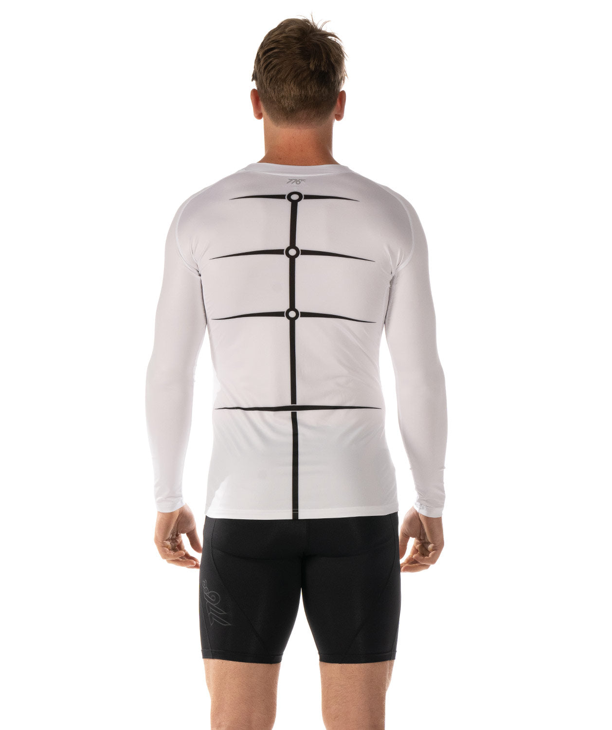 Men's Motion Pro LS Base Layer - White/Black