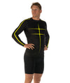 Men's Motion Pro LS Base Layer - Black/Neon Yellow