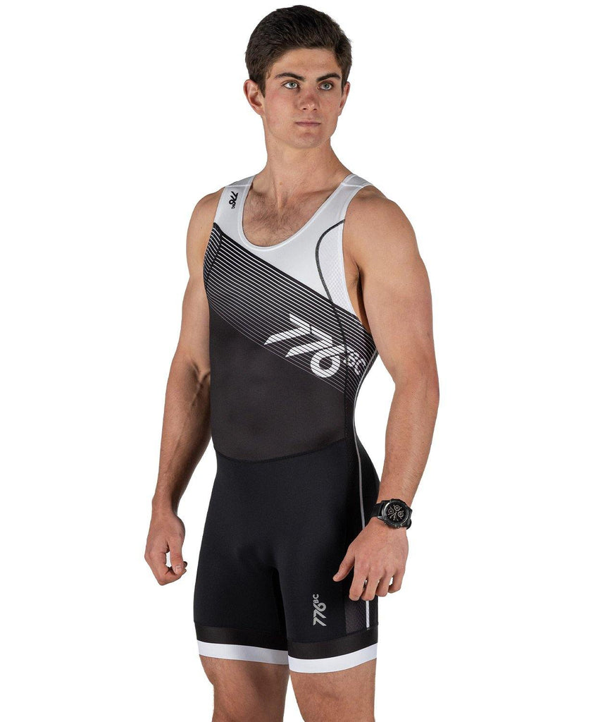 Men's Velocity Pro Rowing Suit - Black/White - 776BC  - Black, Men's, RETAIL, row, Rowing Suits, Unisuit, White