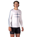 Men's Motion Pro LS Base Layer - White/Navy