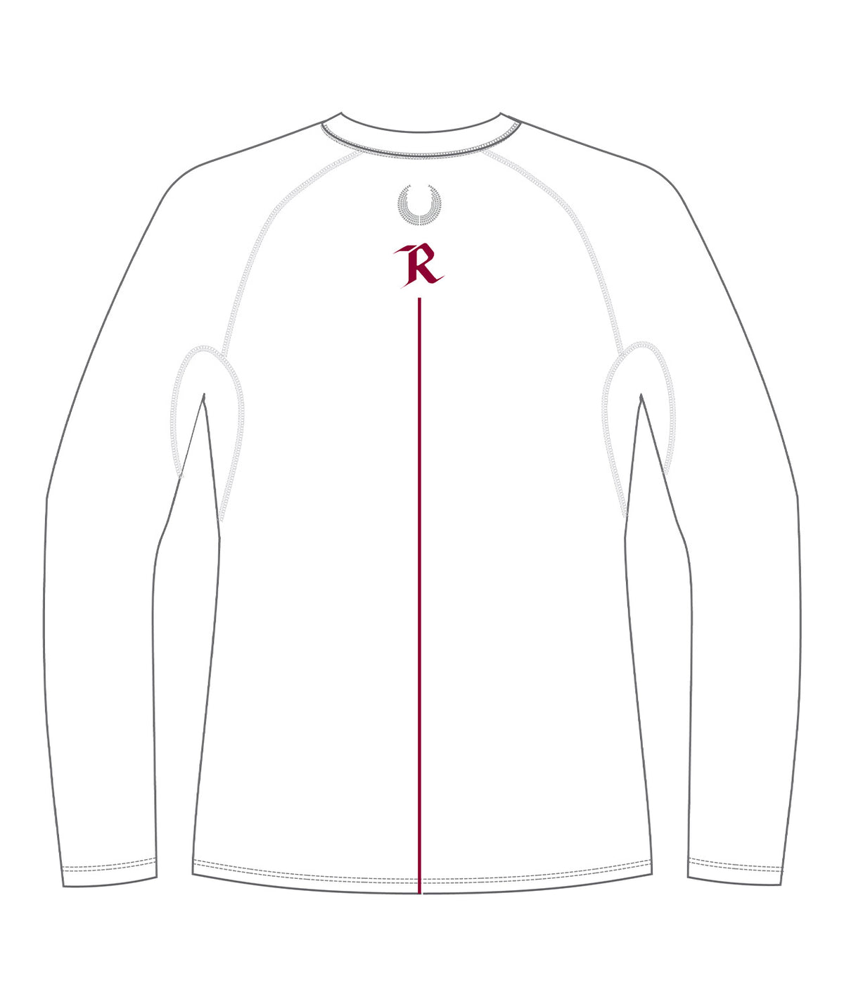 Men's Radford College LS Base Layer - White