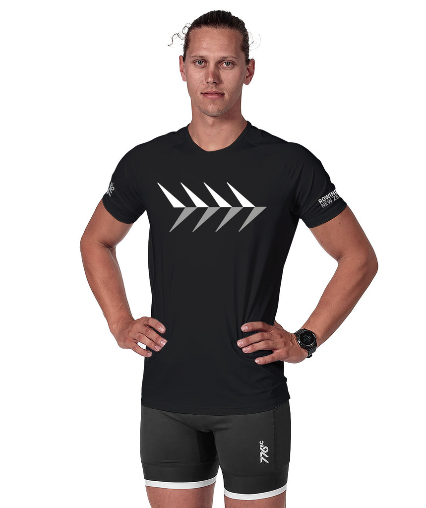 Men's 776BC x Rowing NZ Performance T-Shirt - Black